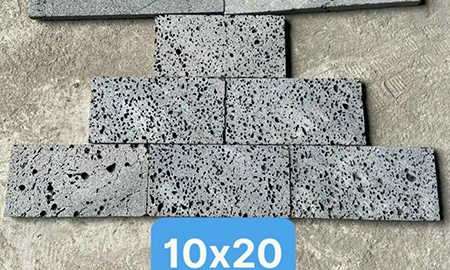 Gạch ốp tường trang trí Đá ong xám dày 1,2cm 10×20