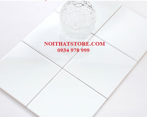 Gạch thẻ vuông trắng bóng phẳng 20×20