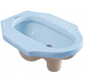 Bàn cầu xổm Dolacera màu xanh biển