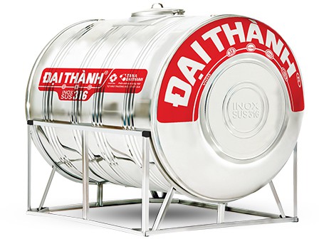 Bồn nước Inox Sus 316 Đại Thành 2000l ngang