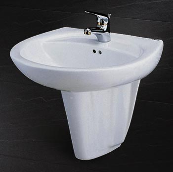 Chậu rửa chân ngắn Caesar L2220+P2436