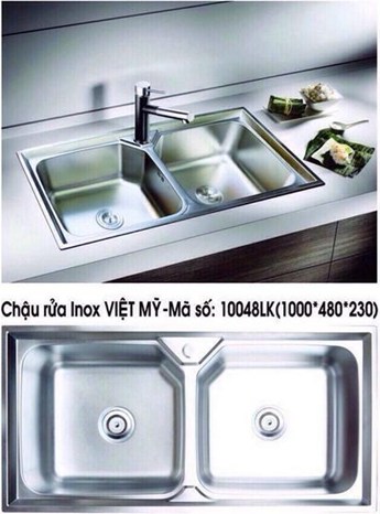 Chậu rửa chén Inox Việt Mỹ 10048LK