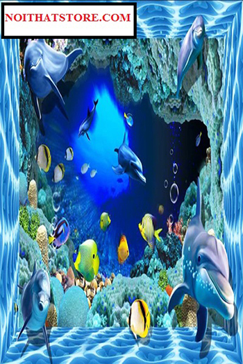 Gạch tranh 3D Đàn cá heo