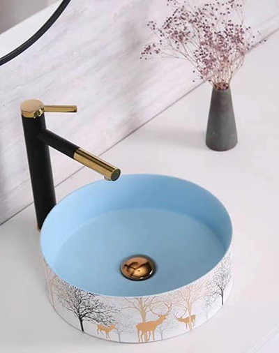 Chậu rửa lavabo rẻ đẹp đặt bàn hình tròn nhiều mẫu