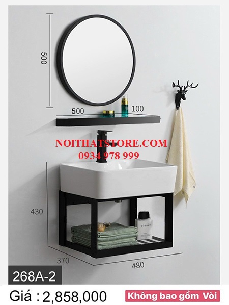 Combo kệ lavabo gương giá rẻ 268A-2