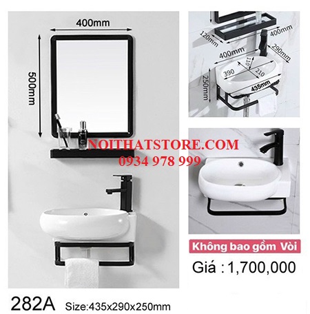 Combo kệ lavabo gương giá rẻ 282A