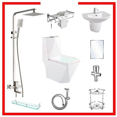 Combo thiết bị vệ sinh giá rẻ (10 món)