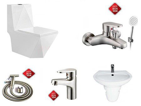 Combo thiết bị vệ sinh giá rẻ 3