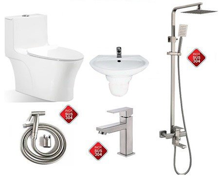 Combo thiết bị vệ sinh giá rẻ 6
