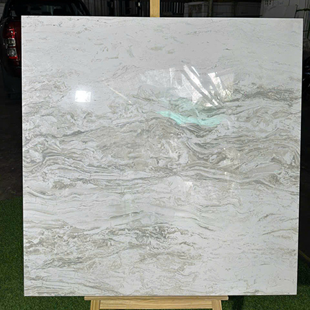 Đá đồng chất khắc kim Trung Quốc 100×100 xám trắng vân sóng