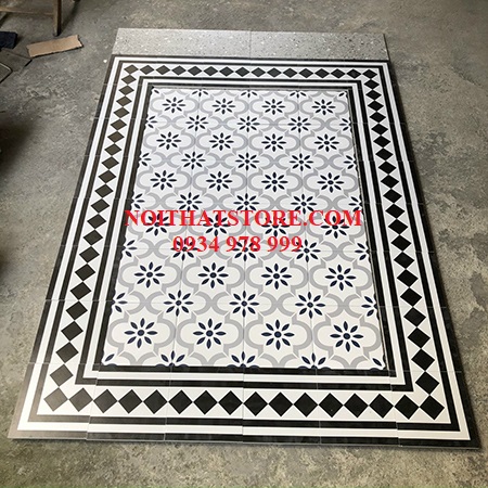 Gạch bông giả cổ 20×20 thảm ghép 10