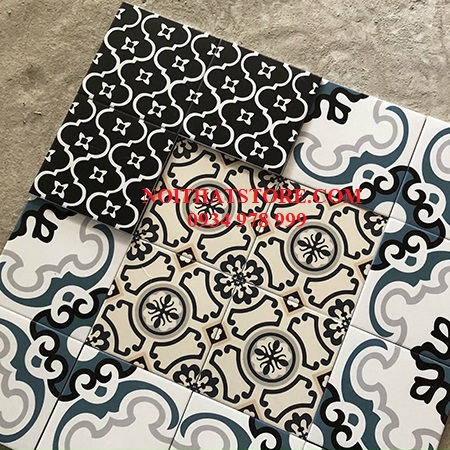 Gạch bông giả cổ 20×20 thảm ghép 15