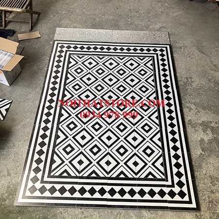 Gạch bông giả cổ 20×20 thảm ghép 9