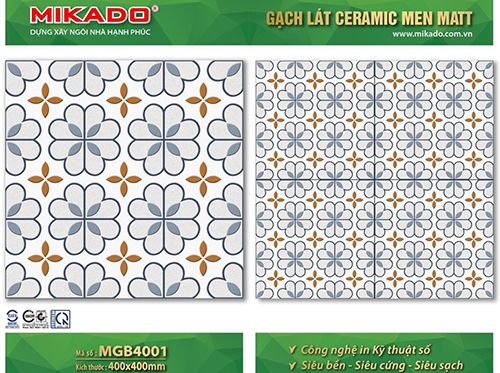 Gạch bông men 40×40 MGB4001