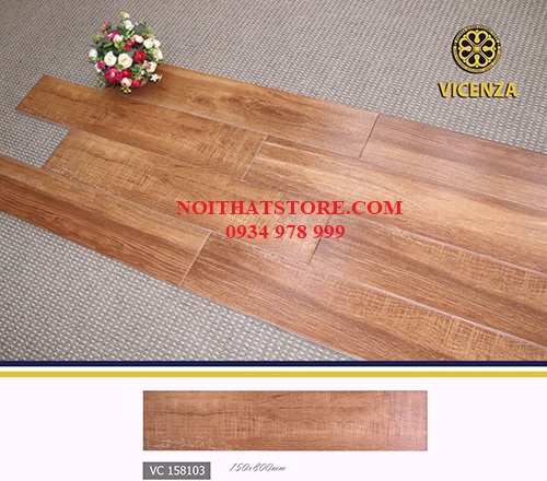 Gạch giả gỗ 15×80 Vicenza VC 158103