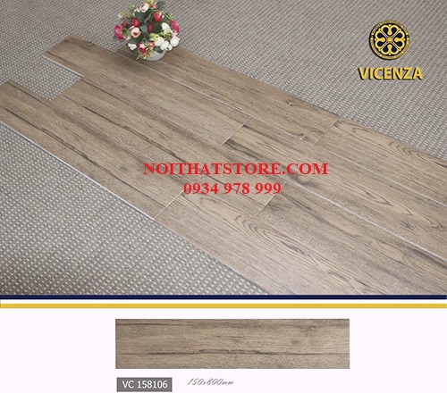 Gạch giả gỗ 15×80 Vicenza VC 158106