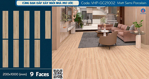 Gạch giả gỗ Viglacera 20×100 VHP-GC21002