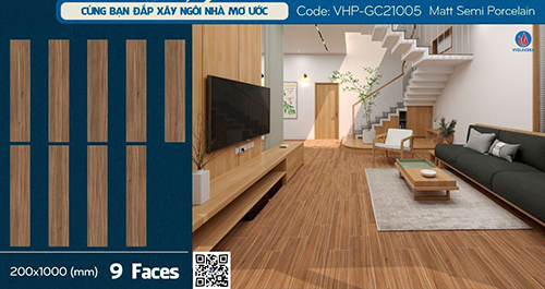 Gạch giả gỗ Viglacera 20×100 VHP-GC21005