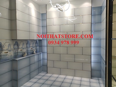 Gạch men kính Trung Quốc 30×60 xanh xám