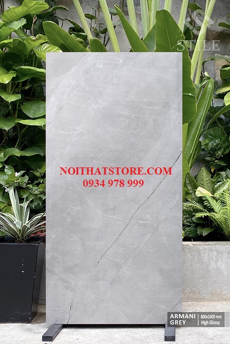 Gạch ốp lát Ấn Độ 80×160 ghi xám vân đá