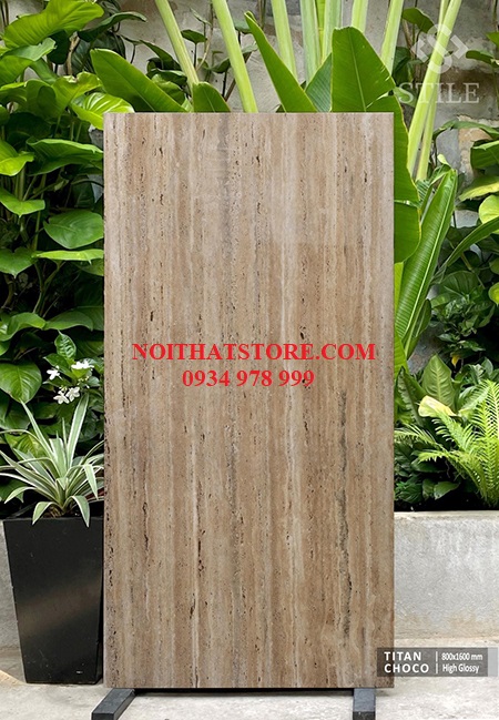 Gạch ốp lát Ấn Độ 80×160 nâu vàng vân sọc