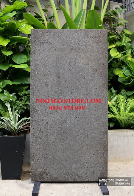 Gạch ốp lát Ấn Độ 80×160 nhám màu xi măng