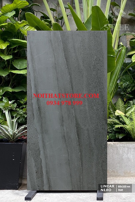 Gạch ốp lát Ấn Độ 80×160 xám đậm vân sọc