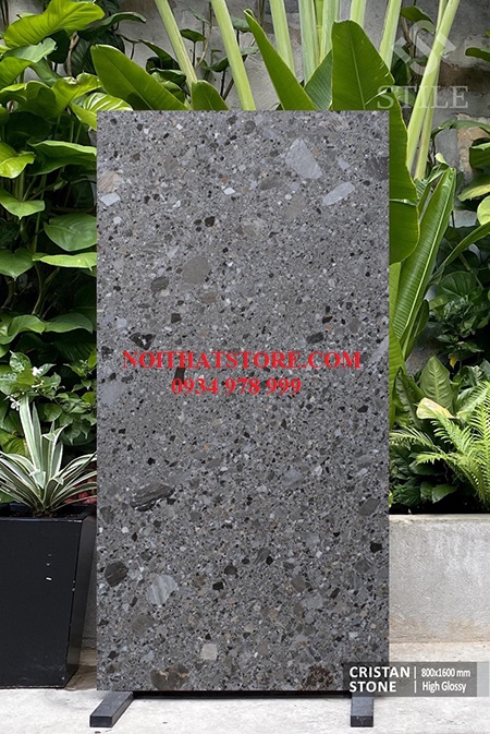 Gạch ốp lát Ấn Độ 80×160 xám hoa cương