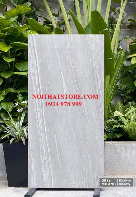 Gạch ốp lát Ấn Độ 80×160 xám trắng vân chéo
