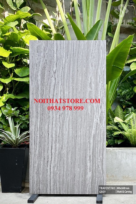 Gạch ốp lát Ấn Độ 80×160 xám vân sọc