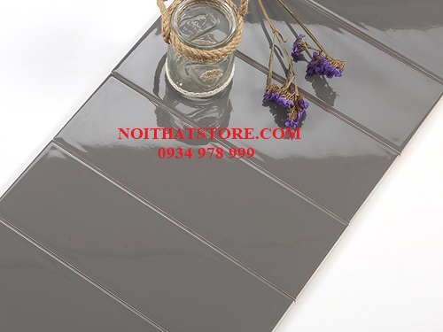 Gạch thẻ 10×30 xám bóng phẳng