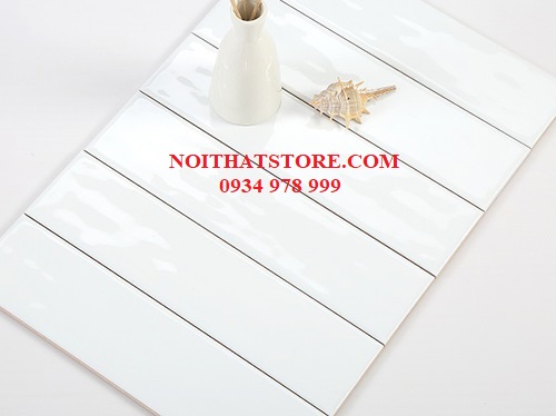 Gạch thẻ 7.5×30 trắng bóng phẳng