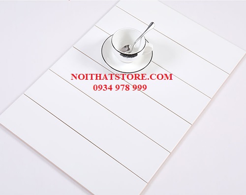 Gạch thẻ 7.5×30 trắng mờ phẳng