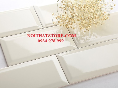 Gạch thẻ màu be bóng vát