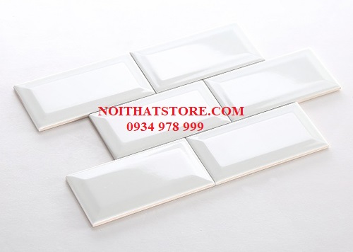 Gạch thẻ trắng bóng vát