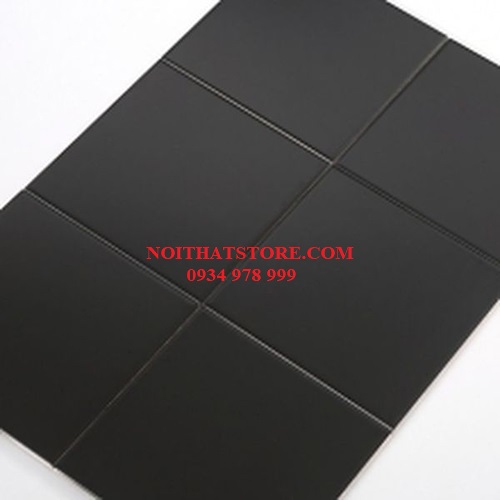 Gạch thẻ vuông đen mờ phẳng 15×15