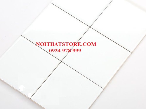 Gạch thẻ vuông trắng bóng phẳng 10×10