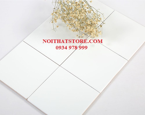 Gạch thẻ vuông trắng mờ phẳng 20×20