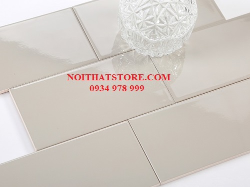 Gạch thẻ xám nhạt bóng phẳng