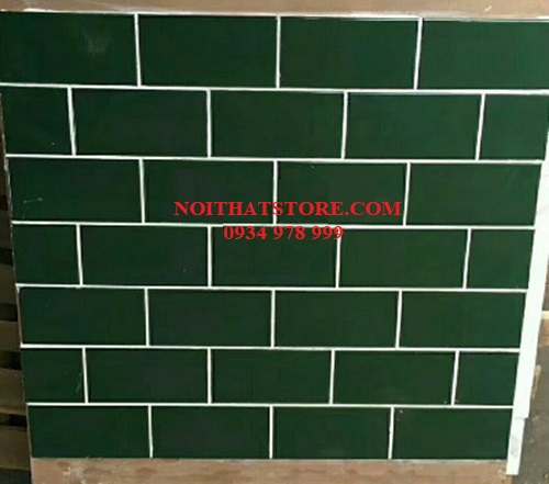 Gạch thẻ xanh rêu bóng phẳng