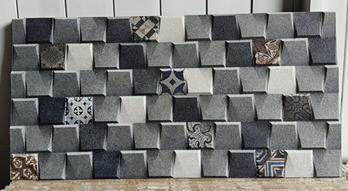 Gạch trang trí 3D Ấn Độ 30×60 Ô vuông nhỏ