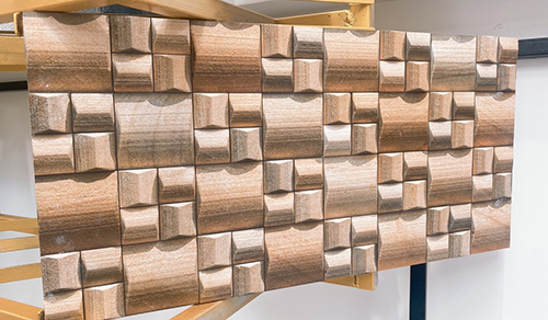 Gạch trang trí 3D Ấn Độ 30×60 Nâu vàng