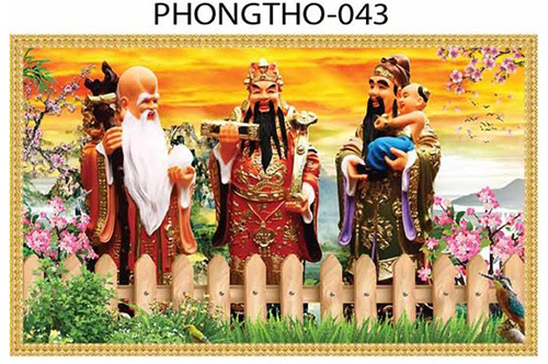 Gạch tranh 3D Phúc Lộc Thọ 043