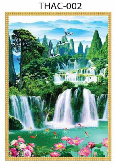Gạch tranh 5D sơn thủy đẹp 002