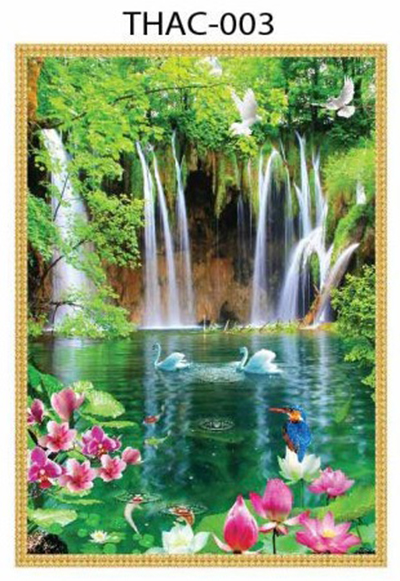 Gạch tranh 5D sơn thủy đẹp 003