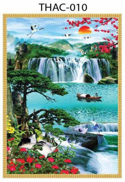 Gạch tranh 5D sơn thủy đẹp 010