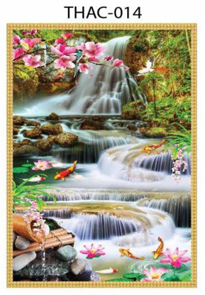 Gạch tranh 5D sơn thủy đẹp 014