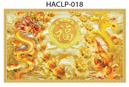Gạch tranh chim hạc long phụng 5D đẹp 018