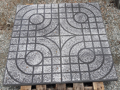 Gạch vỉa hè  màu xám mắt nai 40×40 QP1