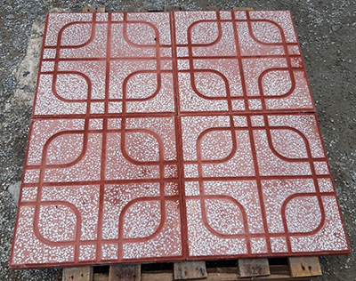 Gạch vỉa hè 40×40 QP2 màu đỏ